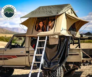 Privacy-first LD Sided Person, & Roof - Rainfly 2 TMBK Tent, Hassle-free Tan Top Body Green Soft
