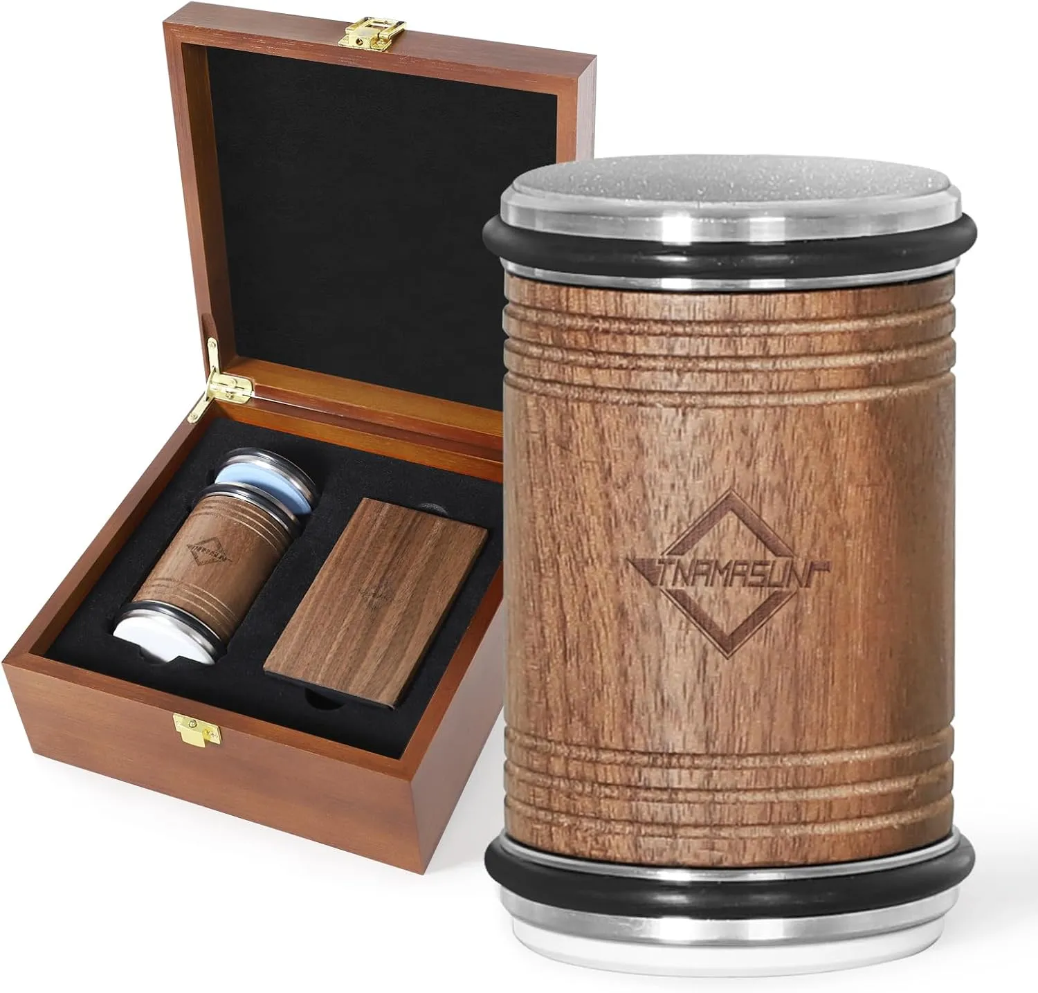 Professional Knife Sharpener with Diamond & Ceramic Discs - Fixed 15° & 20° Angles, 30-Second Sharpening - Father's Day Gift for Dad & Chefs (Gift Box, Holiday/Birthday)