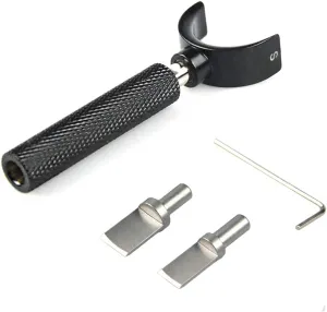 Professional Leather tool, Leather Swivel knife with 2 sizes blade, This size “S” (handle diameter : 10 mm),Adjustable handle height. (S)