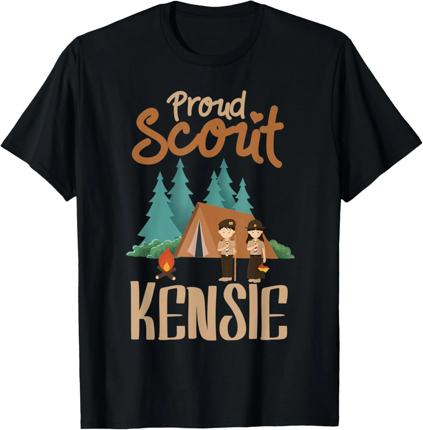 Proud Scout Kensie Camping Scout Scouting Leader Adventure T-Shirt