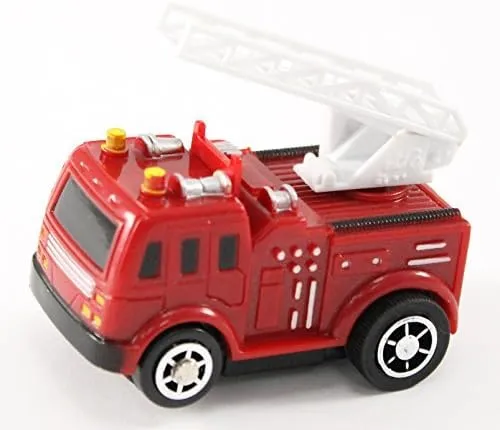 Puzzle Track Play Set - Battery-Operated Toy Vehicle & Floor Puzzle Play Mat - 16 Pc Sets - Fire Engine Themed Vehicle - Interchangeable Tracks - Create Up To 50 Combinations - by Ideas In Life
