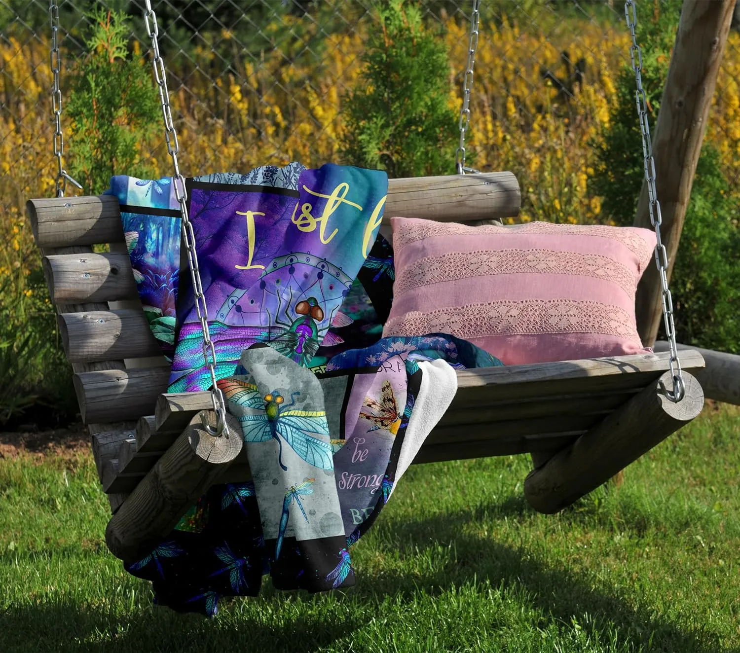 QOJUYO Dragonfly Gifts for Women, Dragonfly Lover Gifts Throw Blanket 60"X50", Dragonflies Gifts for Women