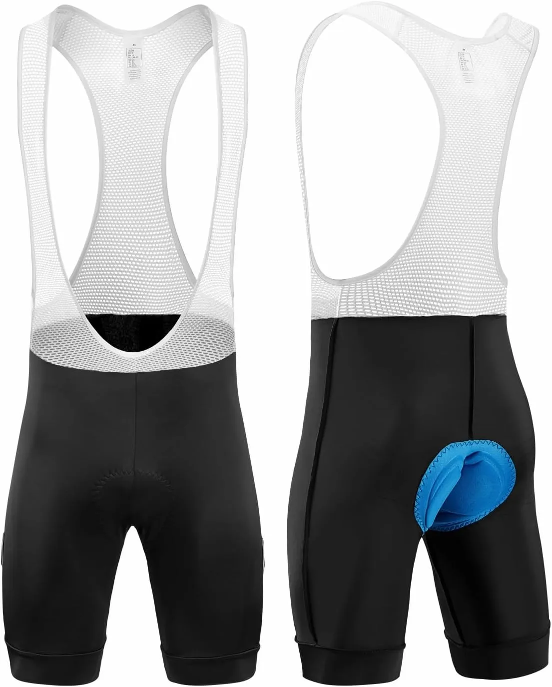 qualidyne Men's Cycling Bib Shorts 4D Padded Breathable Road Bike Bibs Biking Shorts