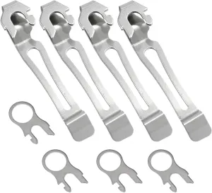 Quick-Release Stainless Steel Multi-Tool Set - Pocket Clip and Lanyard Ring (4)