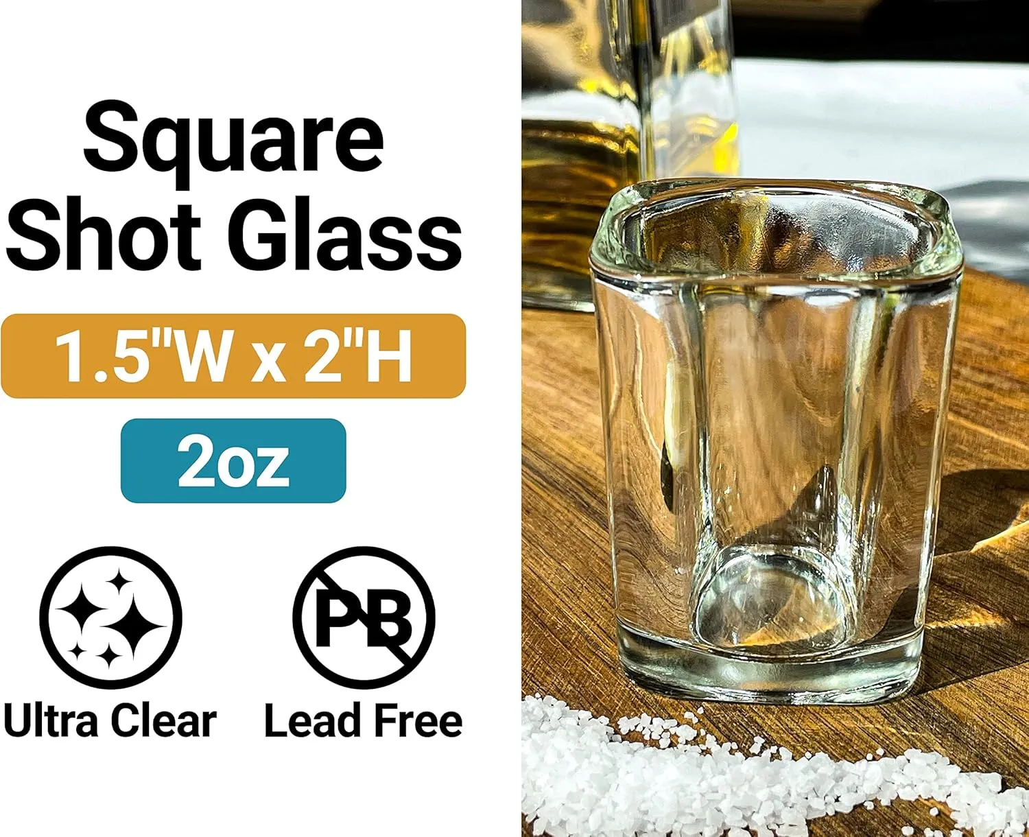 R and R Imports San Saba Texas Camping Souvenir 2 Oz Shot Glass Square Base Arrowhead Design 4 Pack