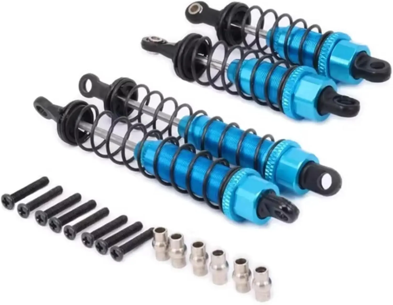 Rc Shock Absorber For Wltoys 12428 12423 12427 12429 FY-03 1/12 Metal Oil Shock Absorber RC Car Tracked Vehicle Parts And Accessories Upgrade Replacement And Use(Blue)
