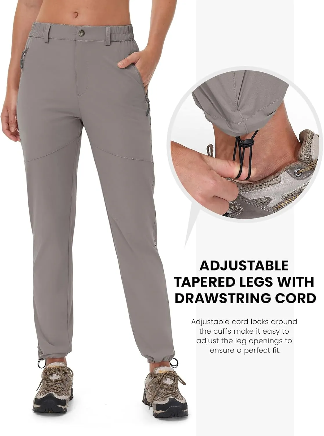 Rdruko Women's Hiking Pants Lightweight Quick Dry Water Resistant Outdoor Travel Fishing Pants with Pockets