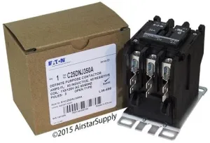 Replacement for Tyco 3100Y30T16999 - Replaced by Eaton/Cutler Hammer C25DNJ350A 50mm DP Contactor, 3-Pole, 50 Amp, 120 VAC Coil Voltage