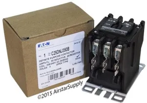 Replacement for Tyco 3100Y30U16999 - Replaced by Eaton/Cutler Hammer C25DNJ350B 50mm DP Contactor, 3-Pole, 50 Amp, 240 VAC Coil Voltage