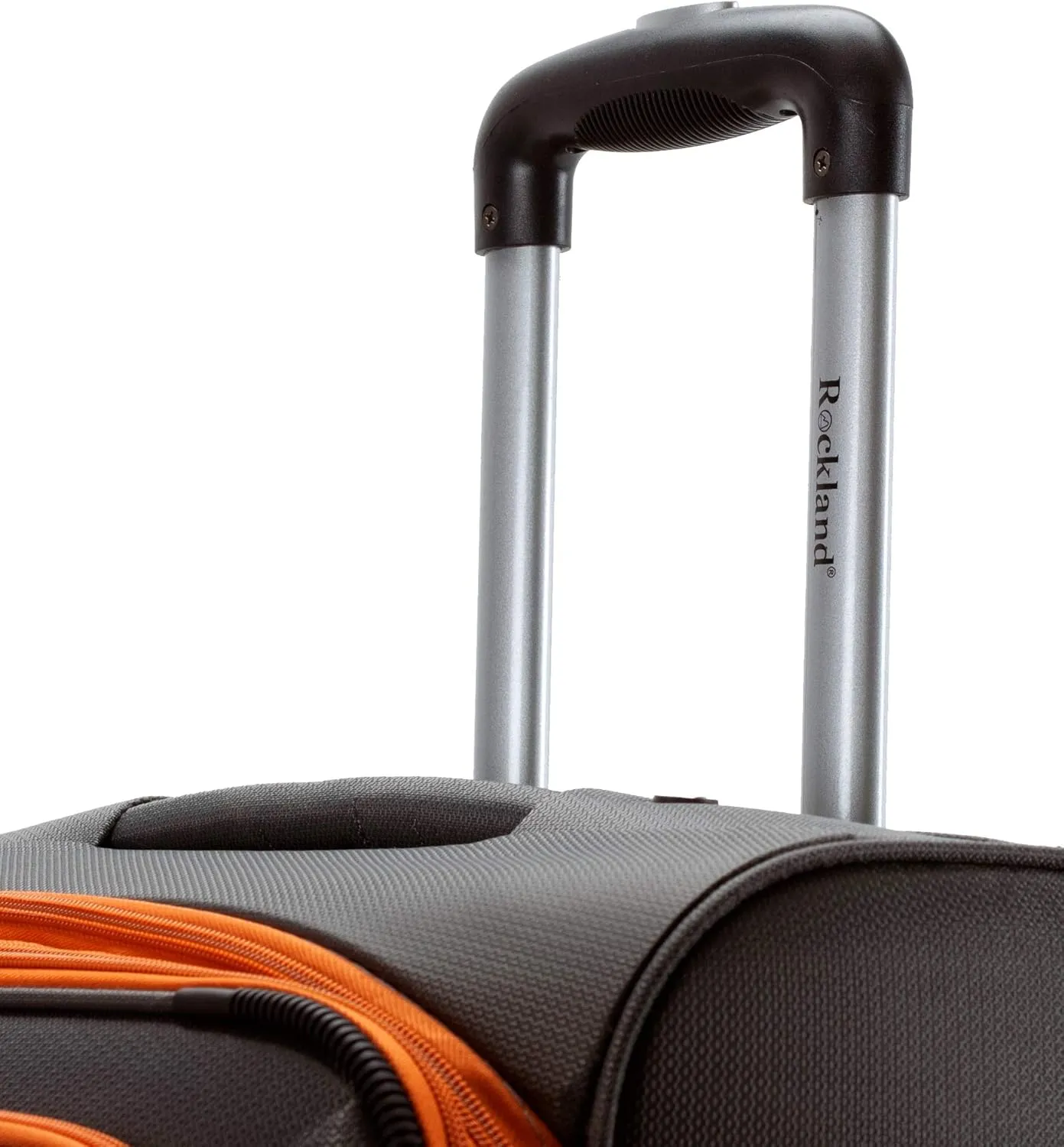 Rockland Impact Softside Spinner Wheel Luggage, Charcoal, 4-Piece Set (18/22/26/30)