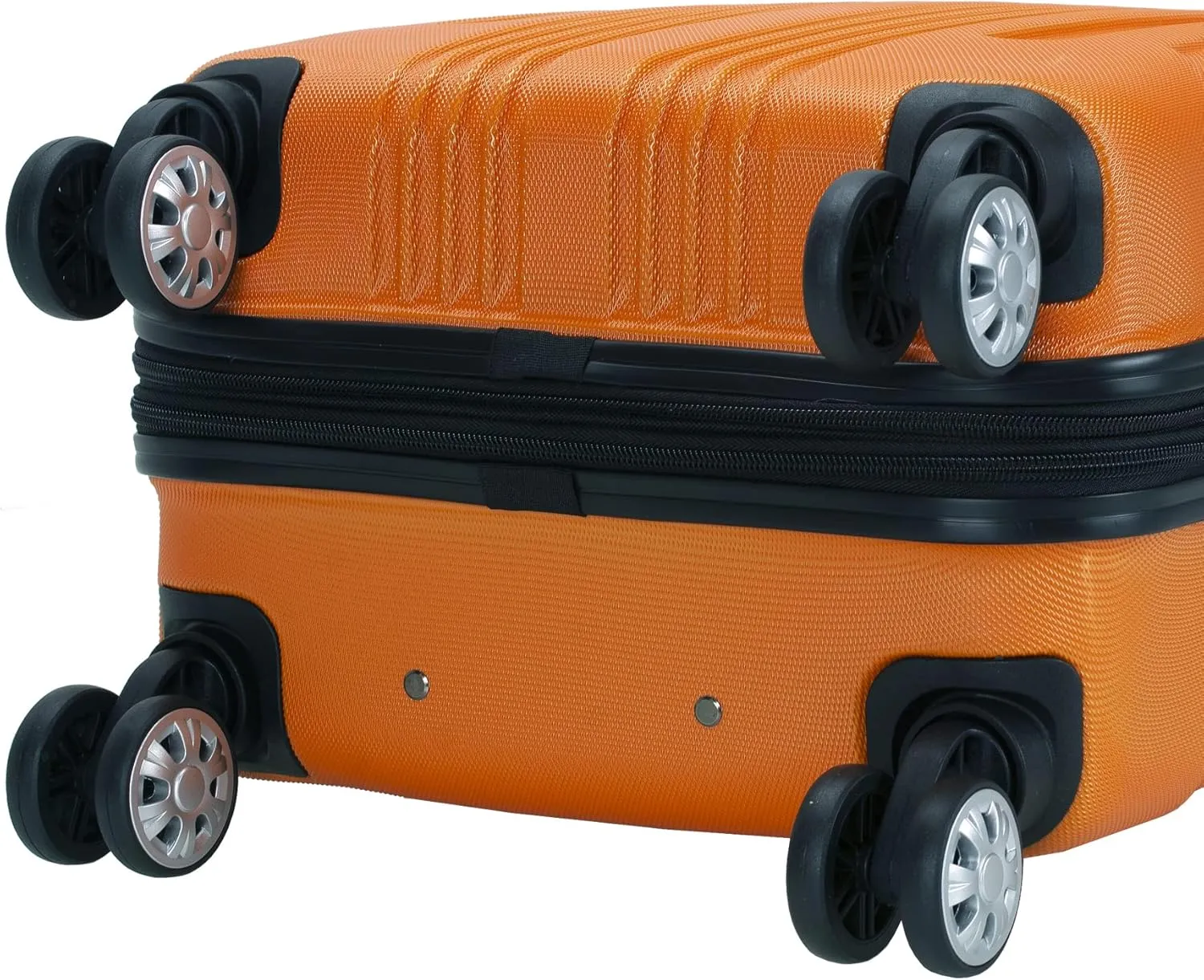 Rockland London Hardside Expandable Luggage with Spinner Wheels, Orange, 28-24-20-Inch
