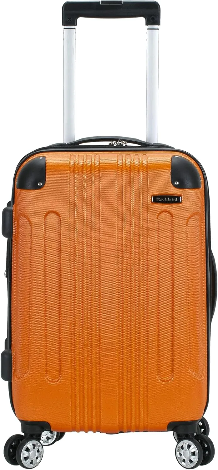Rockland London Hardside Expandable Luggage with Spinner Wheels, Orange, 28-24-20-Inch