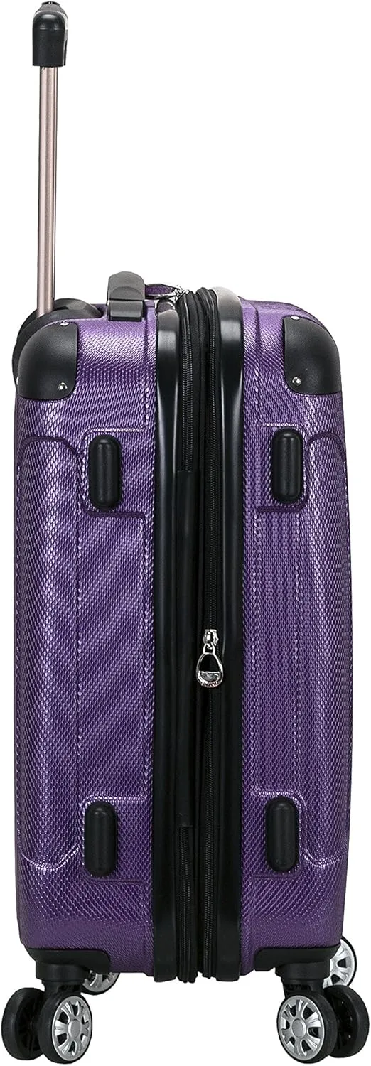 Rockland London Hardside Expandable Luggage with Spinner Wheels, Purple, Carry-On 20-Inch