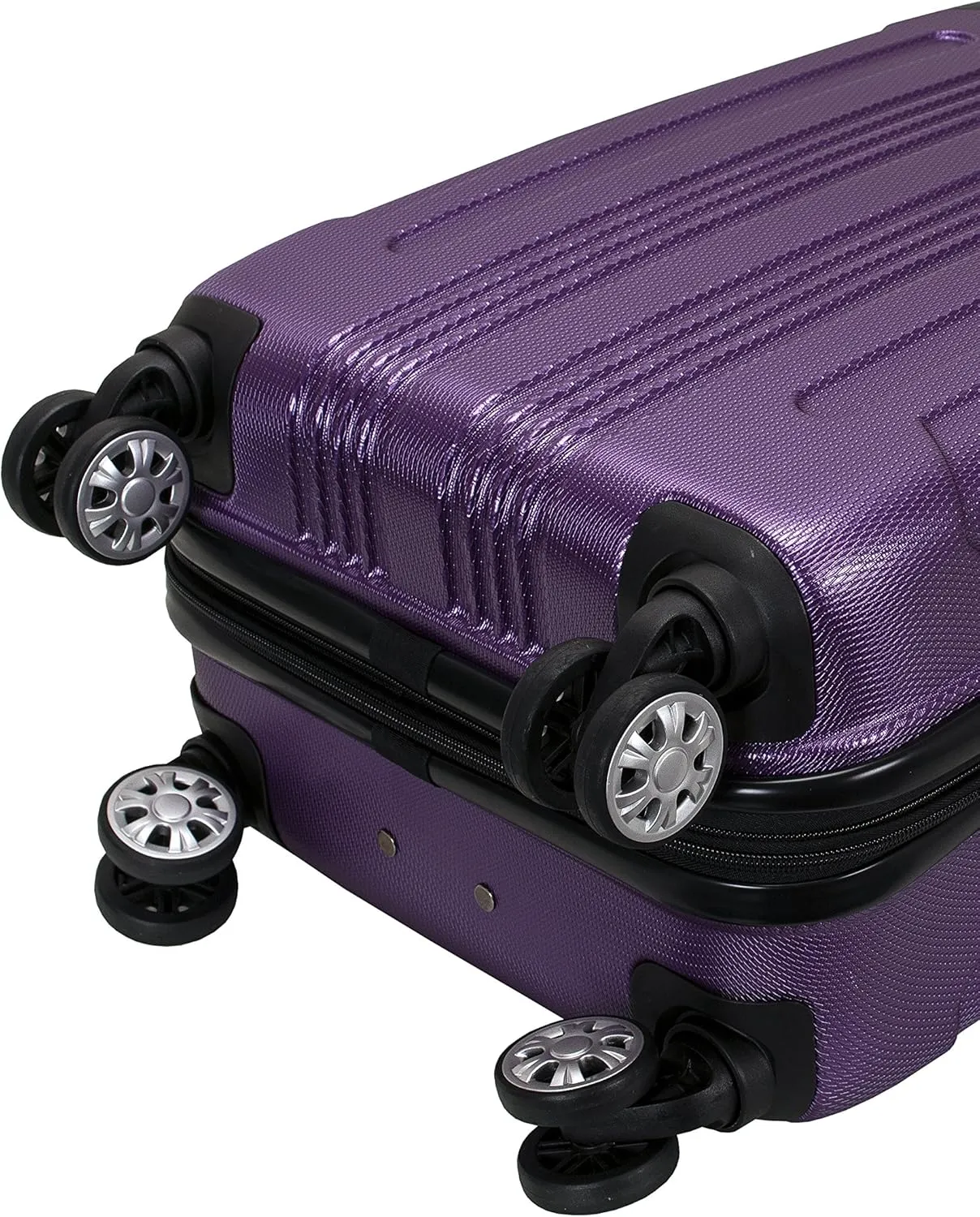 Rockland London Hardside Expandable Luggage with Spinner Wheels, Purple, Carry-On 20-Inch