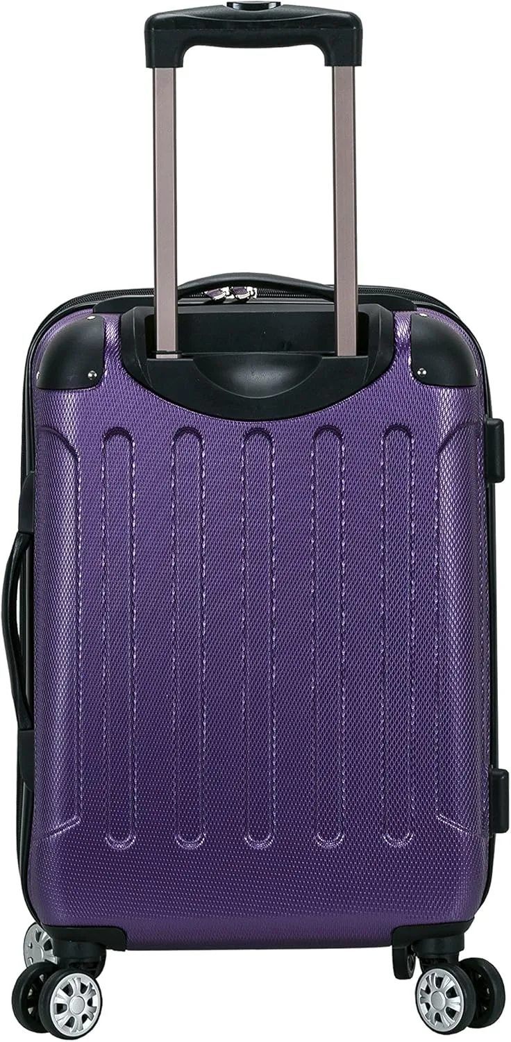 Rockland London Hardside Expandable Luggage with Spinner Wheels, Purple, Carry-On 20-Inch