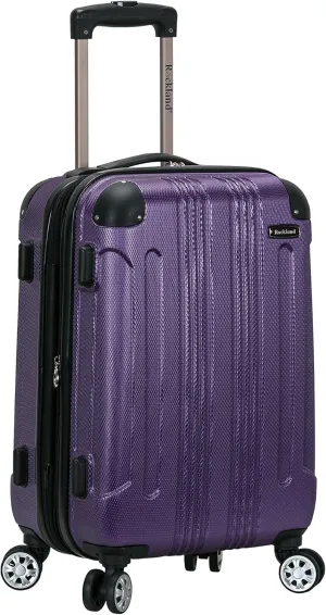 Rockland London Hardside Expandable Luggage with Spinner Wheels, Purple, Carry-On 20-Inch