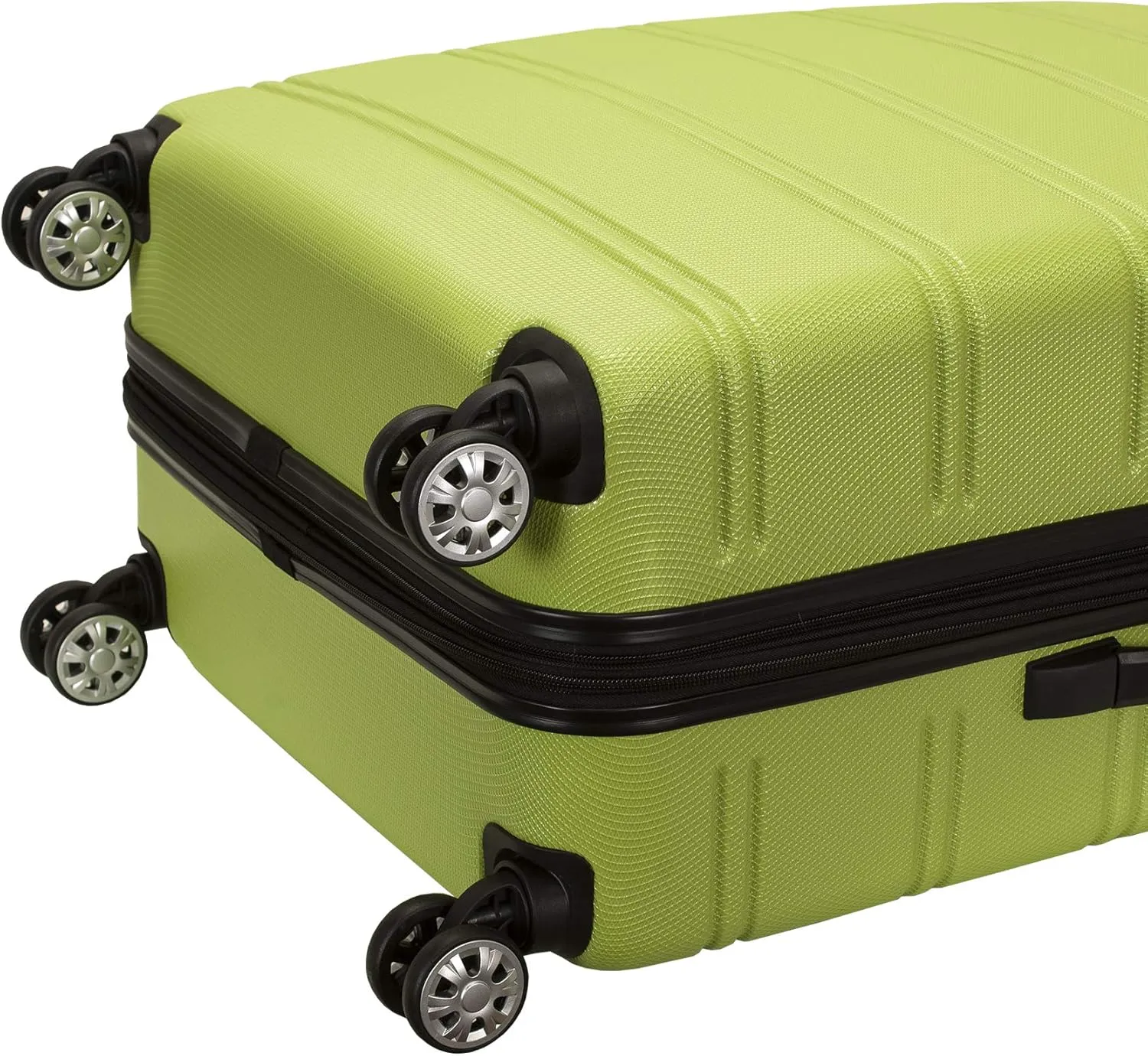 Rockland Melbourne Hardside Expandable Luggage with Spinner Wheels, Lime, 2 Piece (20/28)