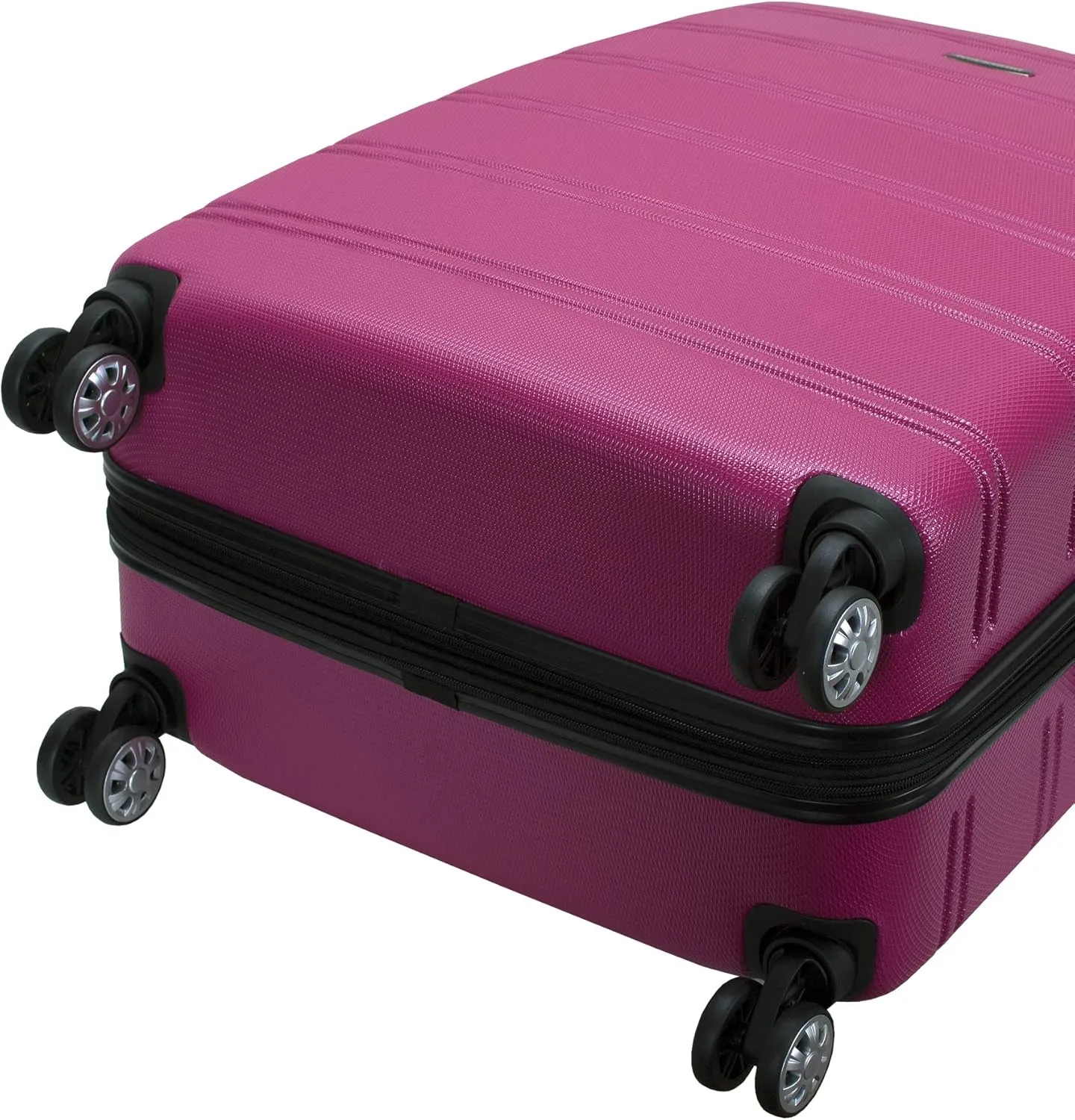 Rockland Melbourne Hardside Expandable Luggage with Spinner Wheels, Magenta, 2 Piece (20/28)