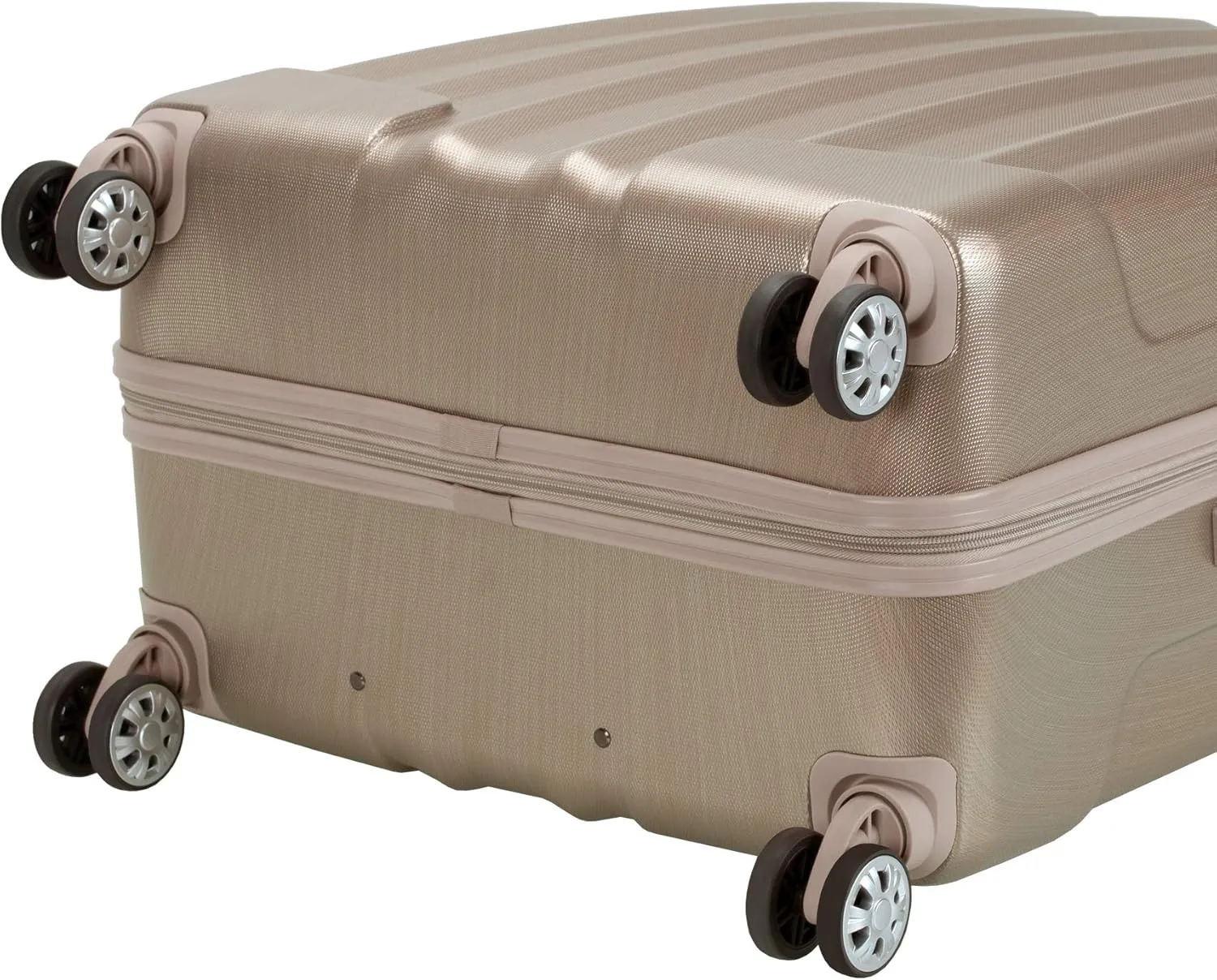 Rockland Melbourne Hardside Expandable Spinner Wheel Luggage, Bronze, 3 Piece (20"/24"/28")