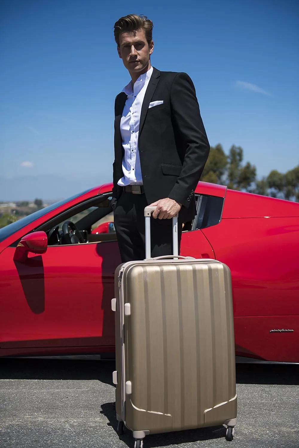 Rockland Melbourne Hardside Expandable Spinner Wheel Luggage, Bronze, 3 Piece (20"/24"/28")
