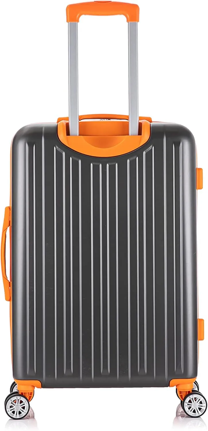Rockland Paris Hardside Luggage with Spinner Wheels, Charcoal, 3-Piece Set (20/24/28)