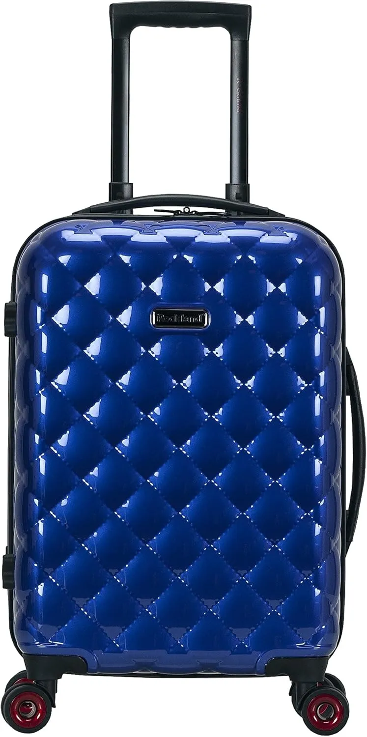 Rockland Quilt Hardside Expandable Spinner Wheel Luggage, Blue, 3-Piece Set (20/24/28)