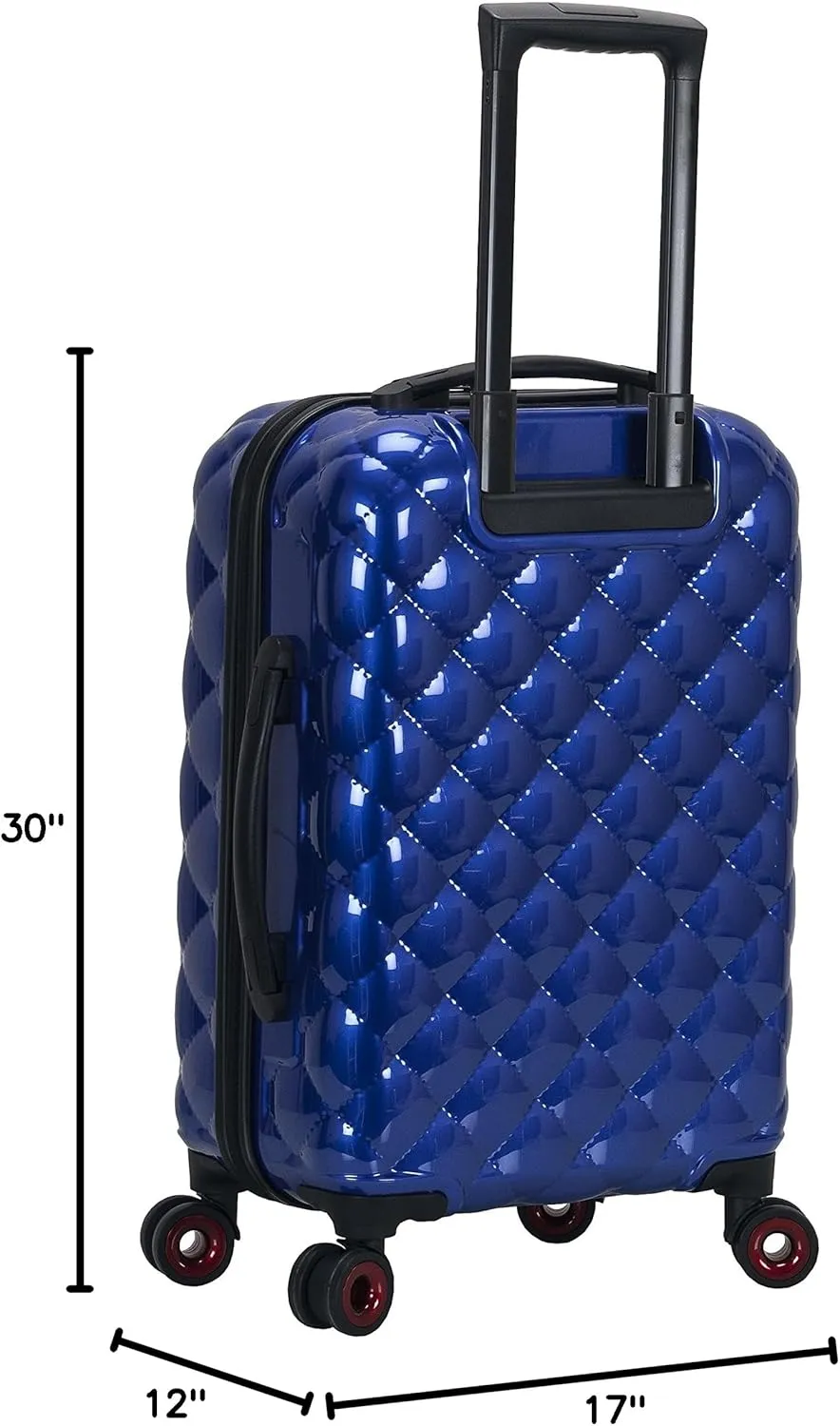 Rockland Quilt Hardside Expandable Spinner Wheel Luggage, Blue, 3-Piece Set (20/24/28)