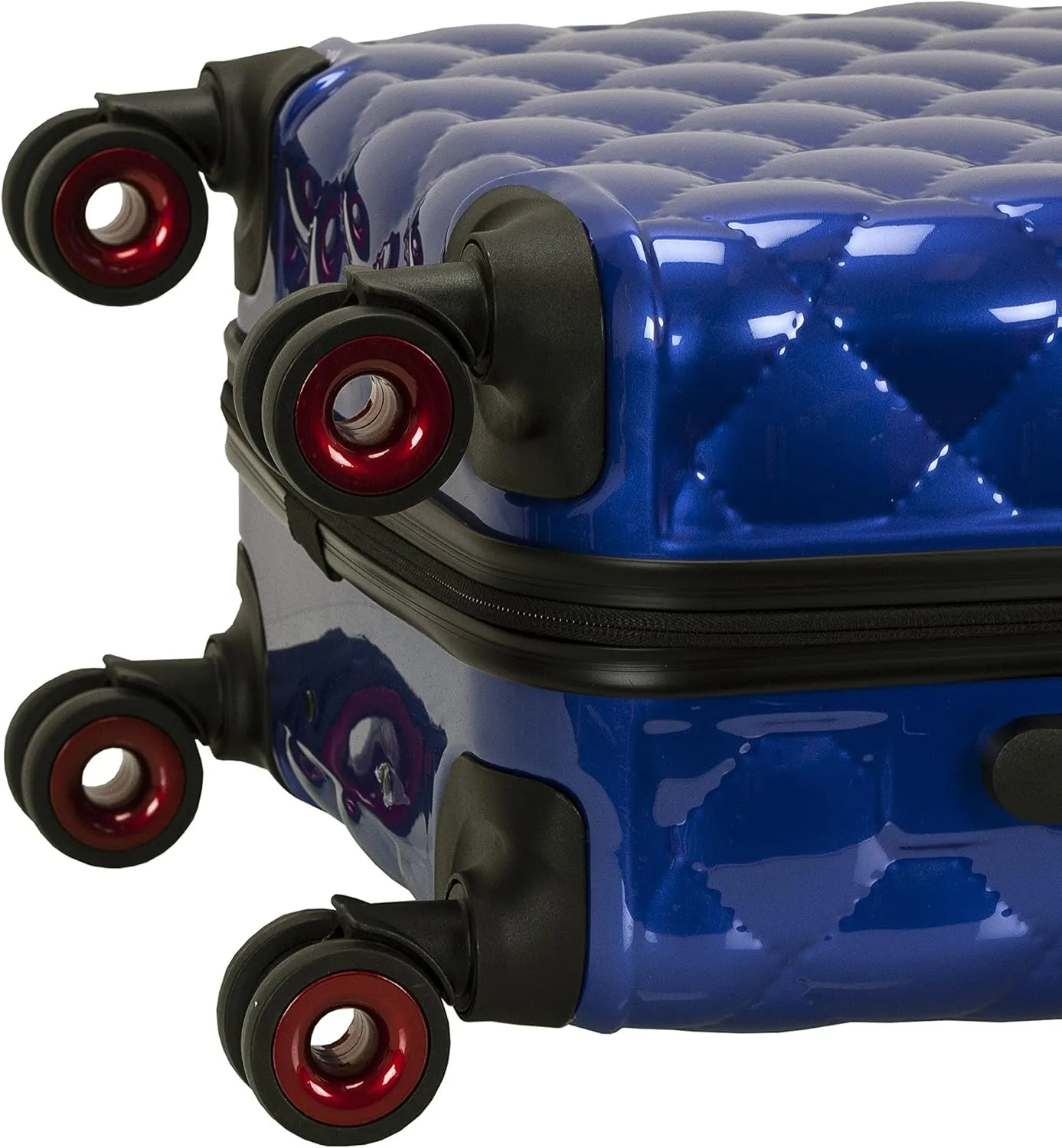 Rockland Quilt Hardside Expandable Spinner Wheel Luggage, Blue, 3-Piece Set (20/24/28)