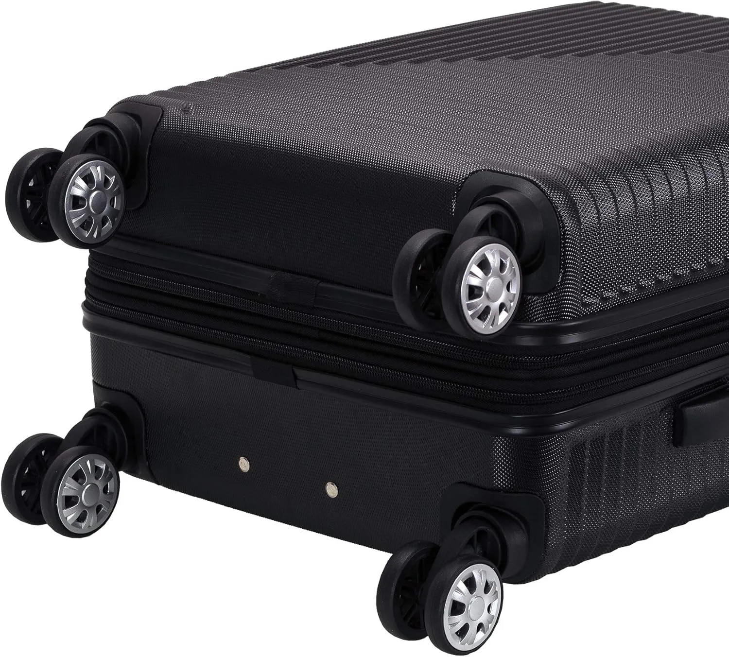 Rockland Star Trail Hardside Spinner Wheel Luggage, Black, Carry-On 20-Inch