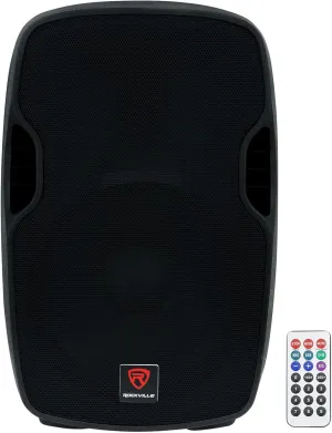 Rockville BPA15 15" 800W Powered PA DJ Speaker with Bluetooth, XLR, 1/4", RCA, 1/8" Inputs, USB/SD Music Player, Deep Bass, Remote Included - Perfect for Mobile DJ and Musicians, Small Venues, Events