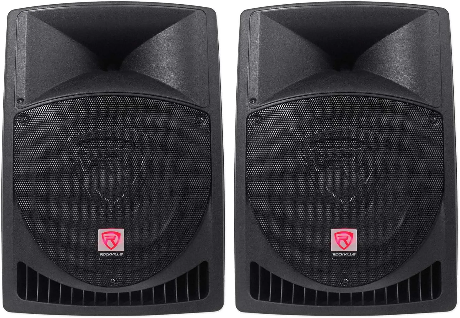 Rockville Pair Power Gig RPG12 12" Powered Active 1600 Watt 2-Way DJ PA Speakers