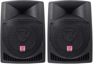 Rockville Pair Power Gig RPG12 12" Powered Active 1600 Watt 2-Way DJ PA Speakers