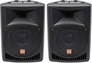 Rockville Pair Power Gig RPG8 8" Powered Active 800 Watt 2 -Way DJ PA Speakers