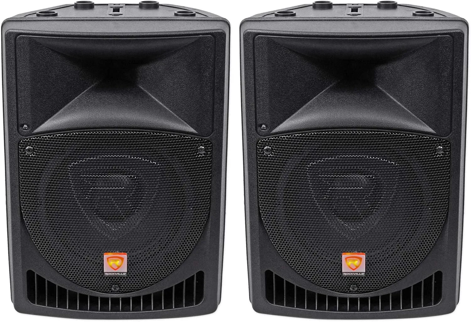Rockville Pair Power Gig RPG8 8" Powered Active 800 Watt 2 -Way DJ PA Speakers