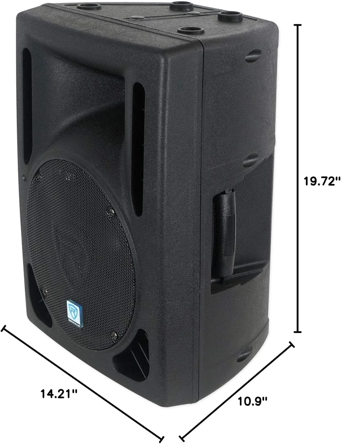 Rockville RPG10BT V2 10" 600W Powered DJ PA Speaker with Bluetooth, Deep Bass, 2 Channel Mixer, EQ, Wireless Remote - Perfect for Live Music, Events, and Parties