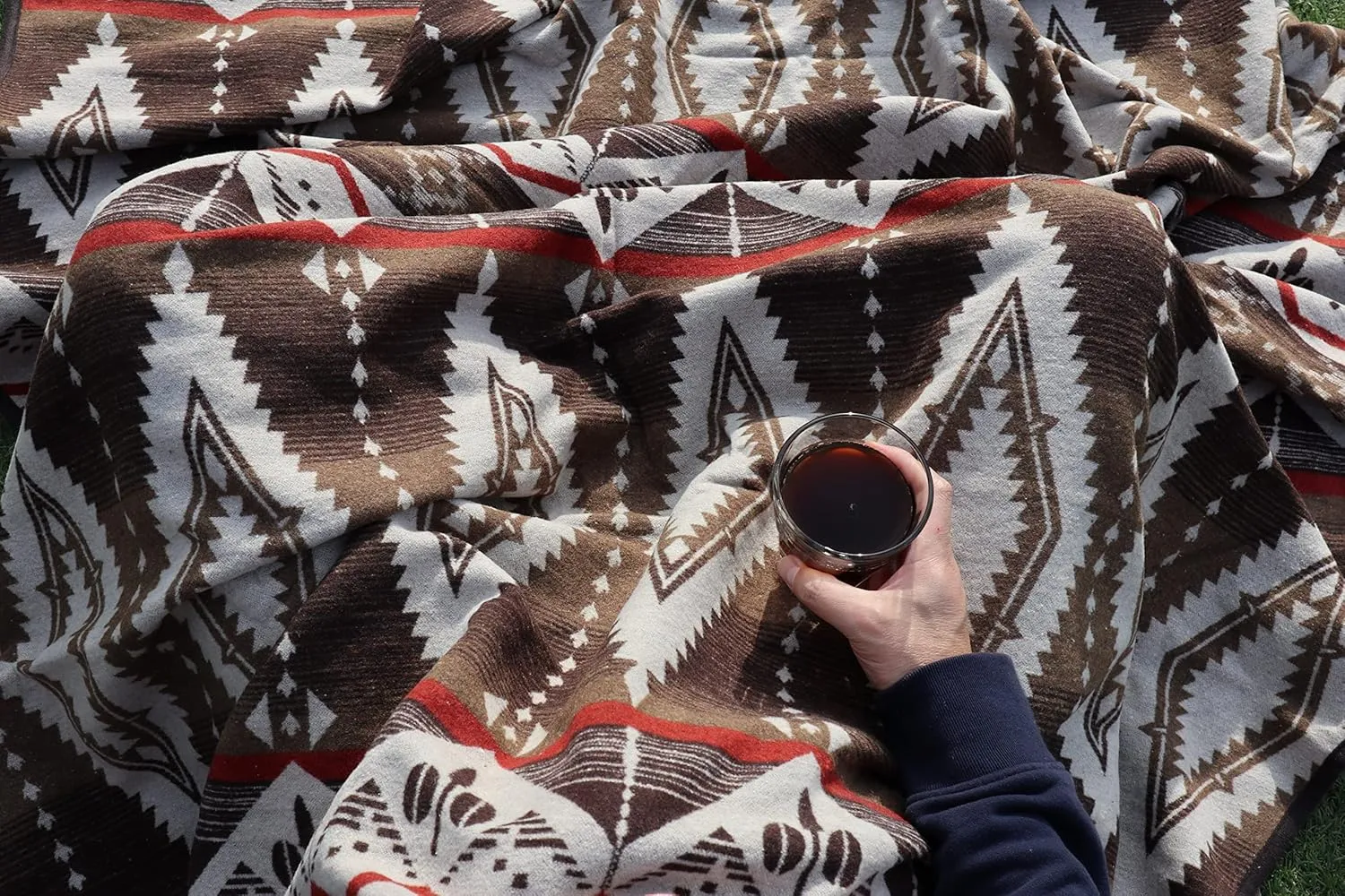 Ruth&Boaz Outdoor Wool Blend Blanket Inka Pattern