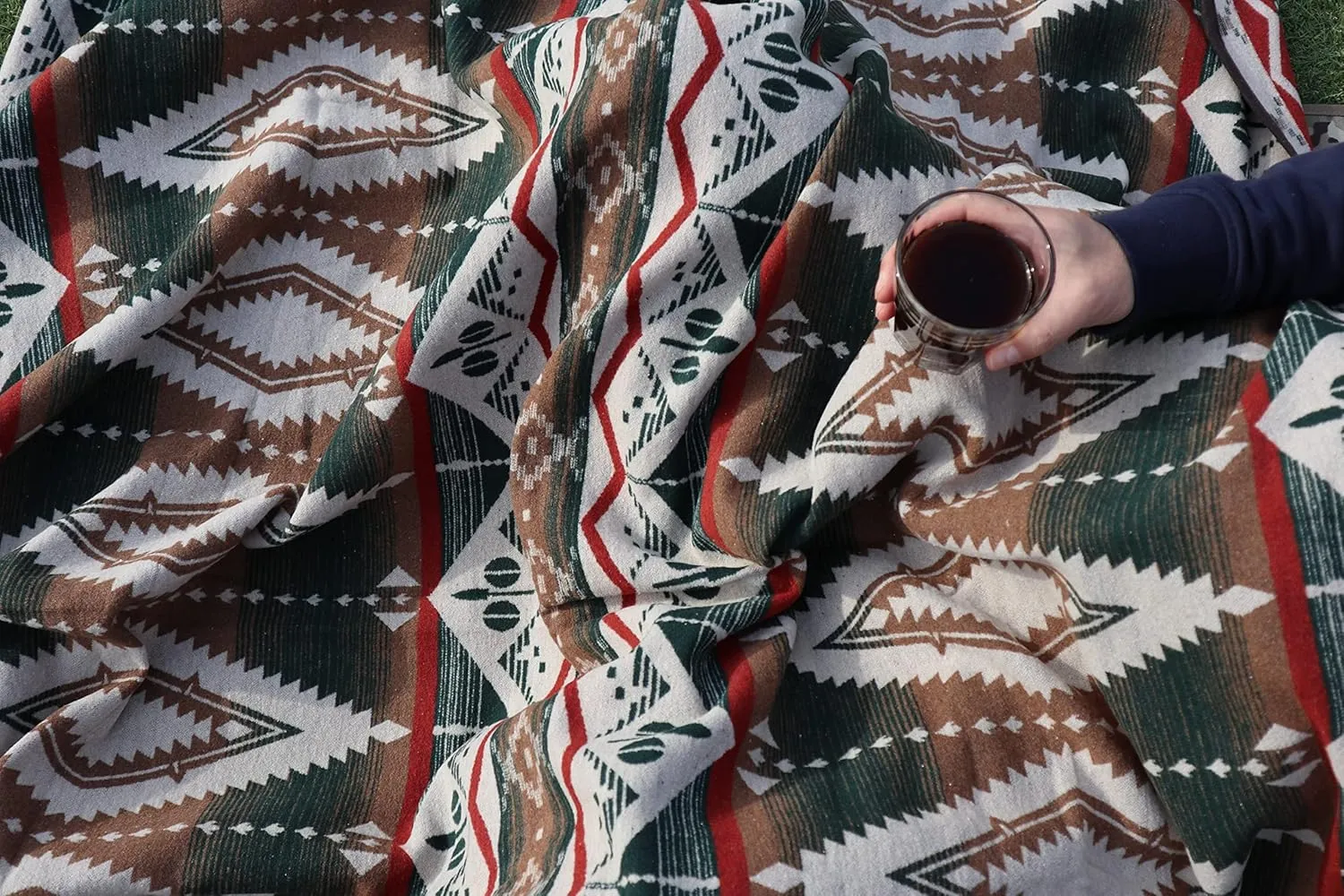 Ruth&Boaz Outdoor Wool Blend Blanket Inka Pattern