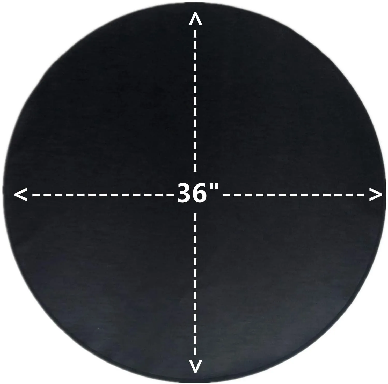 Rynx | Round Ember Mat for Under Grill Fireplace, Fireplace Mat for the Terrace, Flame Retardant Heat Resistant BBQ Gas Grill Air Fryer Protective Mat for Patio Grass Area Outdoor Campsite Fire Safe Pad Black (36")