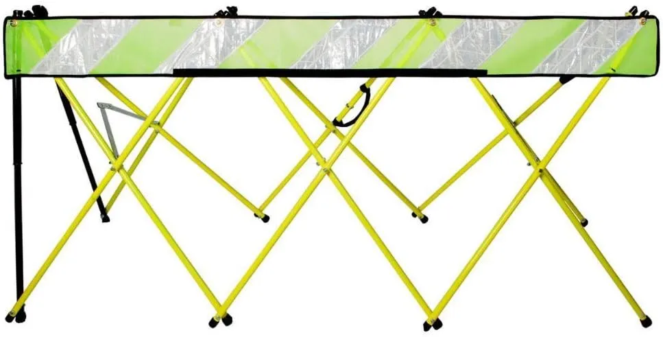 Safety Barriers, Portable Expandable Barricade 7 ft Traffic Barricade Parking Barrier Folding Security Gate Scissor Gate Traffic Cones Alternative High Vis Yellow
