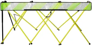 Safety Barriers, Portable Expandable Barricade 7 ft Traffic Barricade Parking Barrier Folding Security Gate Scissor Gate Traffic Cones Alternative High Vis Yellow