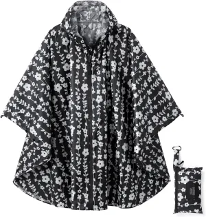 salamra Rain Poncho Jacket Coat Hooded Zipper Style for Women/Men/Adult with Pocket