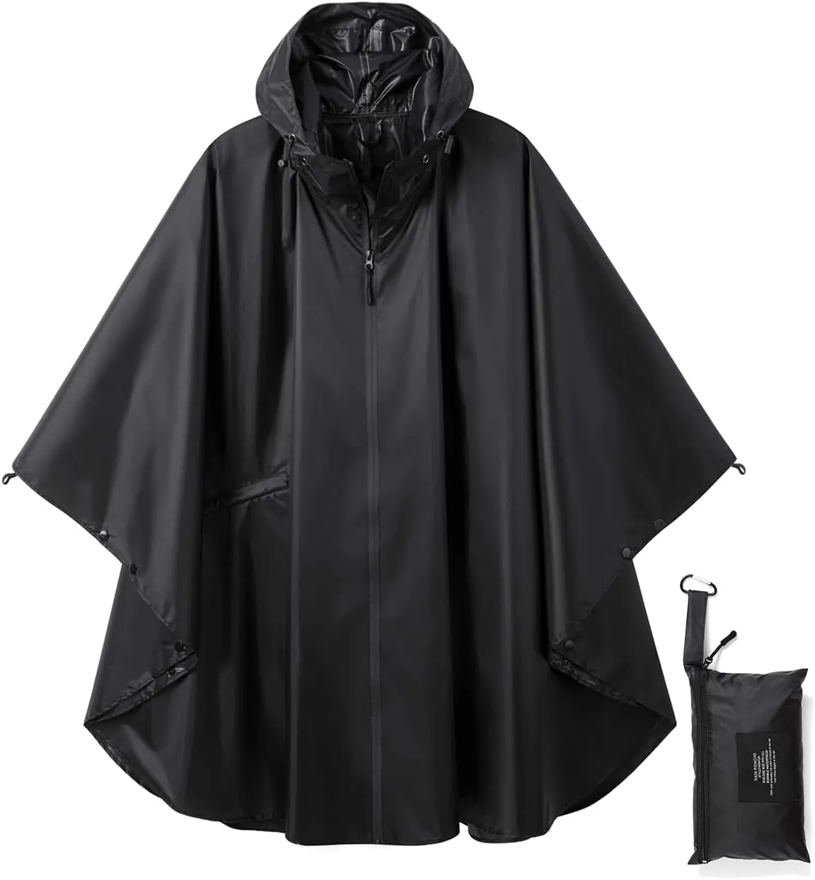 salamra Rain Poncho Jacket Coat Hooded Zipper Style for Women/Men/Adult with Pocket