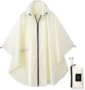 salamra Rain Poncho Jacket Coat Hooded Zipper Style for Women/Men/Adult with Pocket