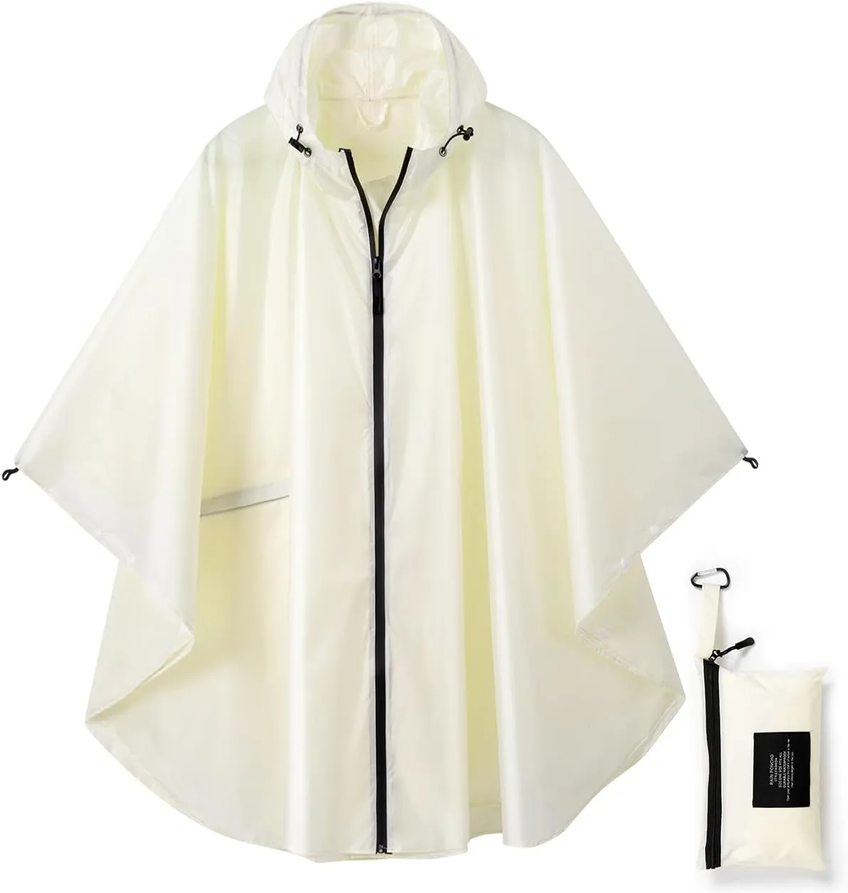 salamra Rain Poncho Jacket Coat Hooded Zipper Style for Women/Men/Adult with Pocket