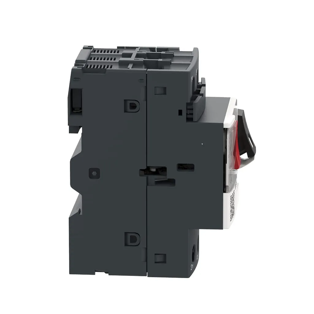 Schneider Electric GP2E10 Easy TeSys 3 Phase Manual Thermal Magnetic Motor Starter, 3 Pole, Screw Clamp Terminals, Push Button, 4-6.3 Amps