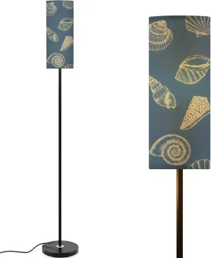 Sea Creatures Seamless Ocean Animals Drawn Surface Texture Summer Modern Floor Lamp Minimalist Standing Lamps for Living Room LED Corner Lamp Remote Control Metal Pole Lamp for Bedroom, Reading