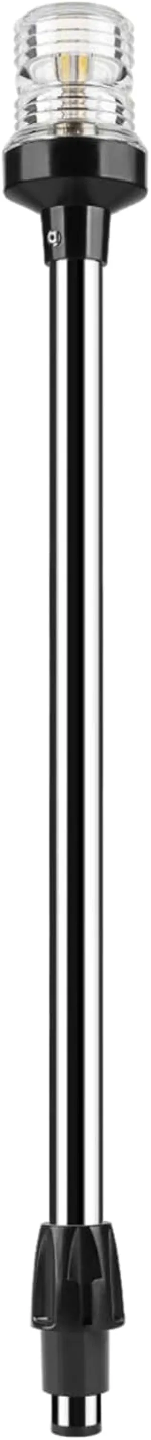 SEAFLO 03 Series All-Around LED Pole Navigation Light- 3 NM, 24" Height, 12-24V, 2.5 W, Plug-In Mount, For Boats Up to 65 FT (20 M), Stainless-Steel, CE & RoHs Certified (Plug-In Mount, 24”)