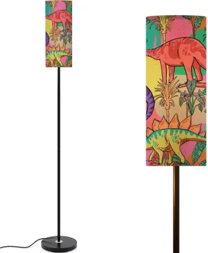 Seamless bright Dino pattern print for T shirts textiles web Original Modern Floor Lamp Minimalist Standing Lamps for Living Room LED Corner Lamp Remote Control Metal Pole Lamp for Bedroom, Reading