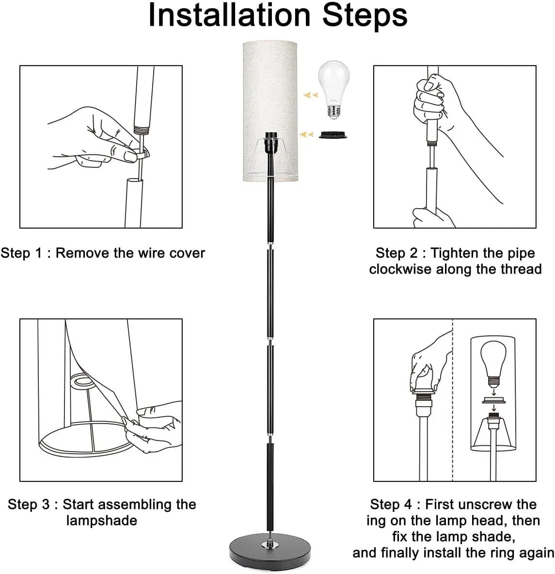 Seamless Pattern Easter Eggs Patterns Continuous Modern Floor Lamp Minimalist Standing Lamps for Living Room LED Corner Lamp Remote Control Metal Pole Lamp for Bedroom, Reading