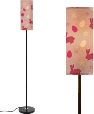 Seamless Rabbit Egg Modern Floor Lamp Minimalist Standing Lamps for Living Room LED Corner Lamp Remote Control Metal Pole Lamp for Bedroom, Reading